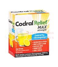 CODRAL RELIEF MAX STRENGTH HOT DRINK 10 PACK
