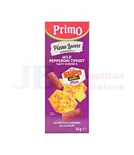54G PRIMO PIZZA LOVERS MILD PEPPERONI TWIGGY TASTY CHEESE & PIZZA SHAPES