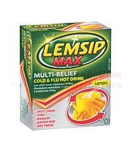 10 PACK LEMSIP MAX COLD & FLU SACHETS