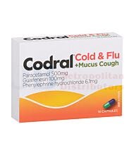 16 PACK CODRAL COLD & FLU + MUCUS COUGH