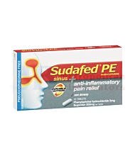 10 PACK SUDAFED SINUS & ANTI-INFLAMMATORY PAIN RELIEF