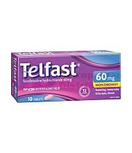10PK 60MG TELFAST TABLETS