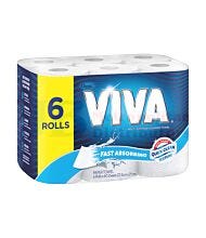 6 PACK 60 SHEET VIVA PAPER TOWEL WHITE
