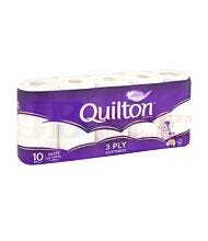 3PLY 10 PACK QUILTON TOILET TISSUE