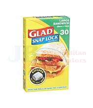 30 PACK GLAD SNAPLOCK SANDWICH BAGS