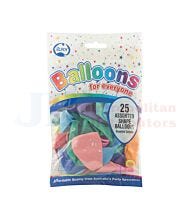 25 PACK BALLOONS ASSORTED
