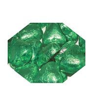 1KG CHOC HEARTS GREEN FOIL