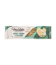 90G PECKISH RICE CRACKER THINS SOUR CREAM & CHIVES