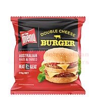 215G ON THE MENU DOUBLE CHEESE BURGER