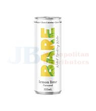 355ML BARE NAKED SPARKLING WATER LEMON LIME