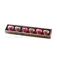 6 PACK CHOCOLATIER PINK & MOCHA HEARTS
