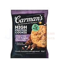 60G CARMAN'S HIGH PROTEIN COOKIE CHOC CHIP WITH BELGIAN CHOC
