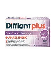 16PK DIFFLAM PLUS ANAESTHETIC BERRY LOZENGES