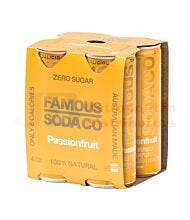 250ML 4 PACK FAMOUS SODA PASSIONFRUIT CAN