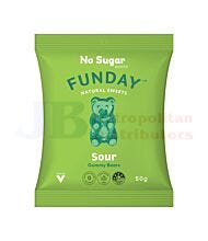 50G FUNDAY SOUR GUMMY BEARS VEGAN