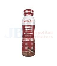 375ML MUSASHI SHRED & BURN PROTEIN SHAKE CHOCOLATE MILKSHAKE