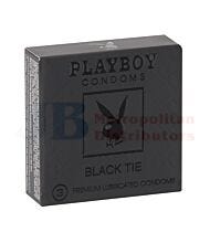 3PK PLAYBOY CONDOM BLACK TIE