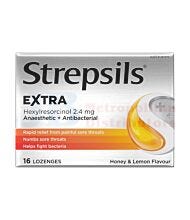 STREPSILS HONEY & LEMON EXTRA 16'S MEDICATED