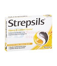 16 PACK STREPSILS HONEY & LEMON MEDICATED