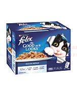 85G 12 PACK FELIX OCEAN MENUS IN JELLY