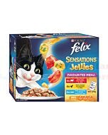 85G 12 PACK FELIX SENSATIONS JELLIES FAVOURITES MENUS