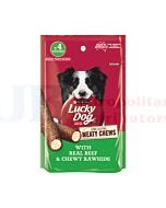 96G LUCKY DOG MEATY CHEW BEEF & RAWHIDE