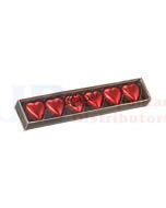6 PACK CHOCOLATIER RED HEARTS